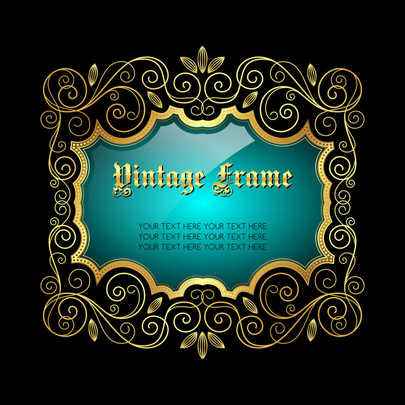 矢量复古优雅装饰框架