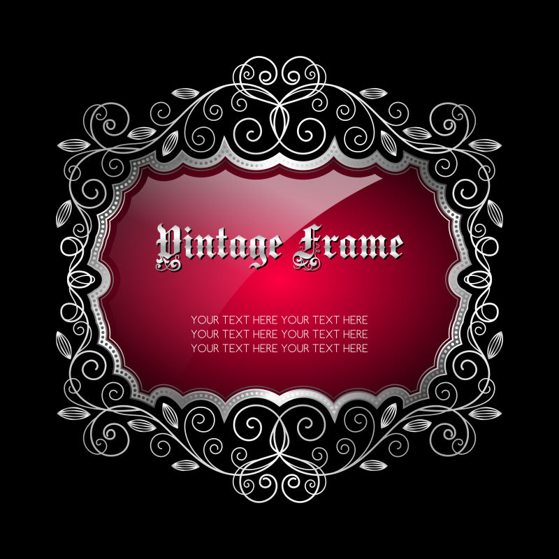 矢量复古豪华装饰框架