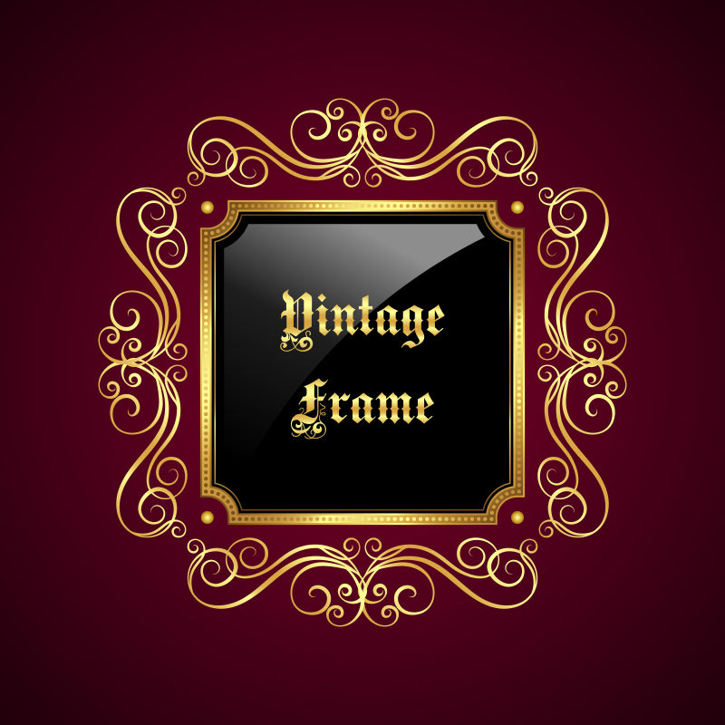 矢量复古装饰框架