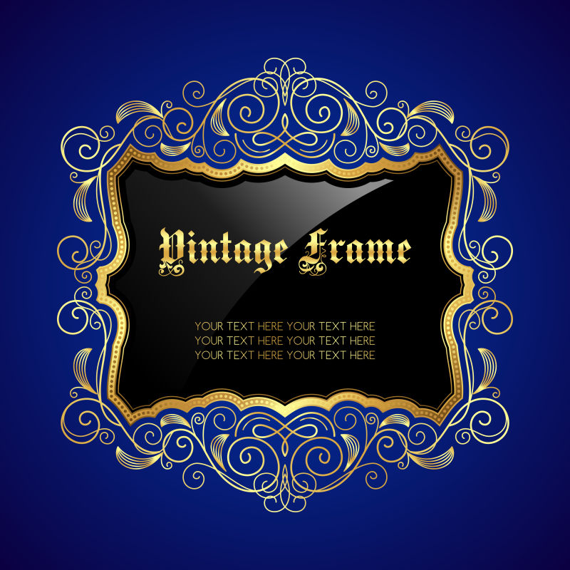 老式装饰框架矢量