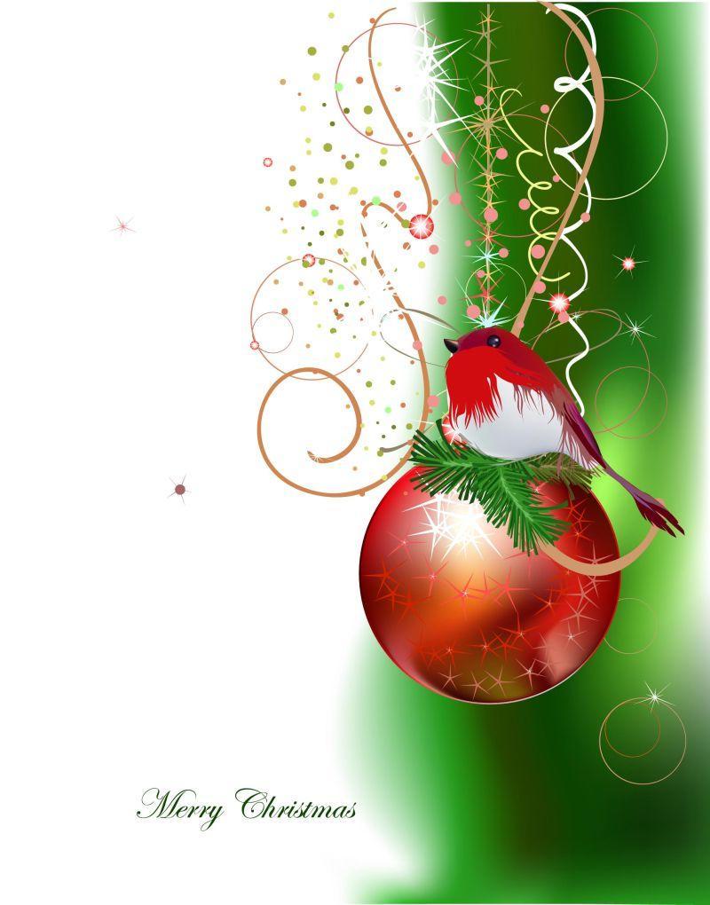 圣诞球矢量插图