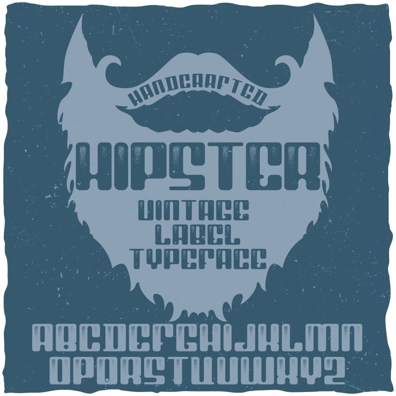 矢量复古字体标签或徽标