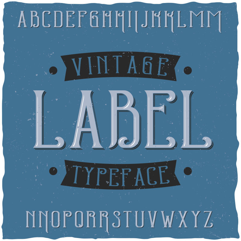 矢量葡萄酒字体标签