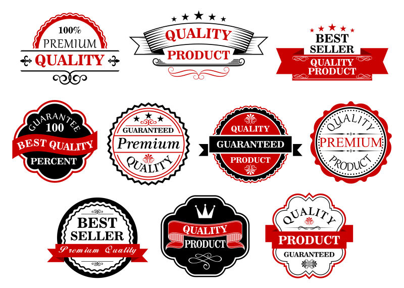 矢量的复古零售业标签