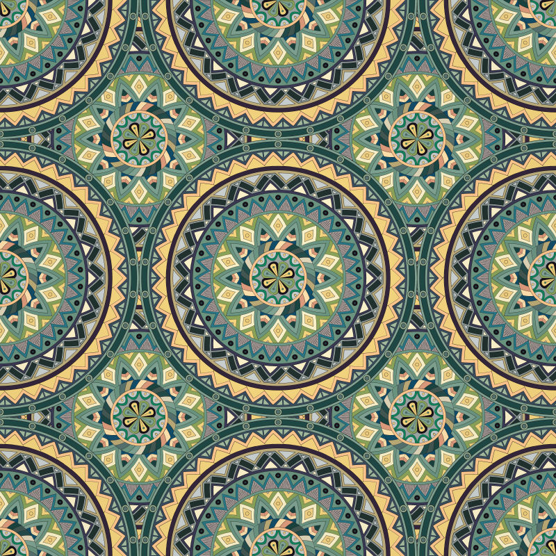 矢量曼陀罗花卉背景设计