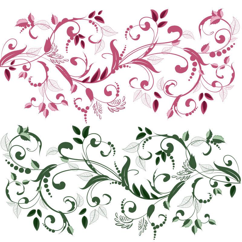 矢量植物装饰品