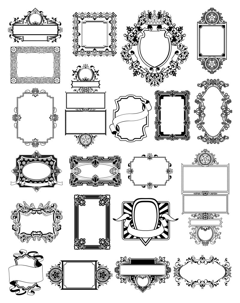 矢量的艺术风格边框设计