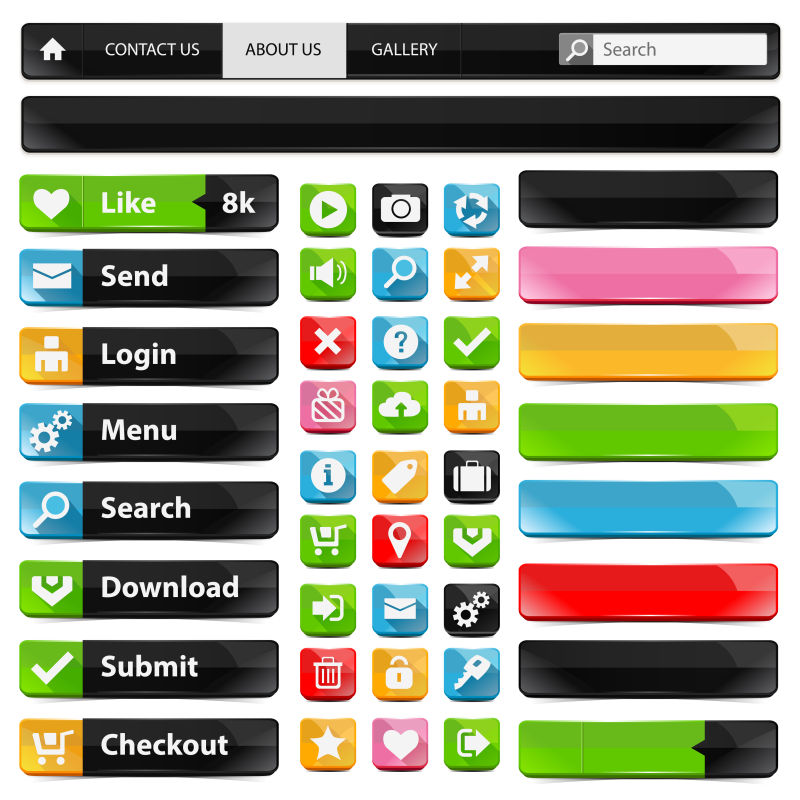 矢量的网页分栏设计