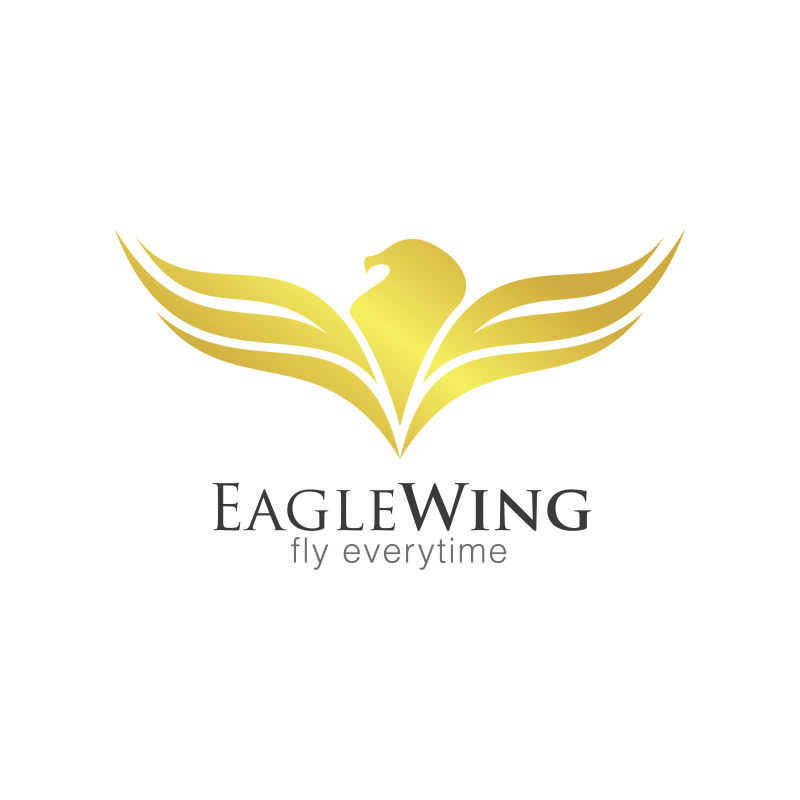 鹰翼创意概念标志设计矢量