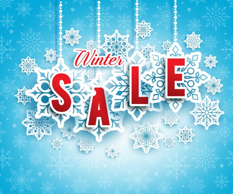 圣诞雪花字母商标矢量