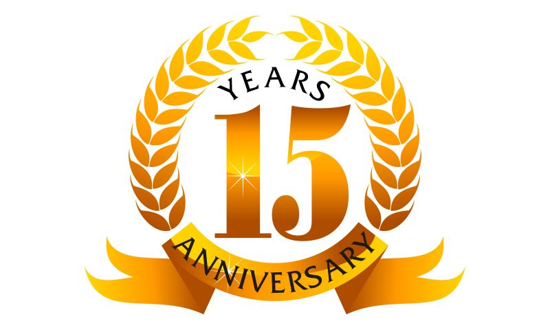 矢量的15周年纪念徽章