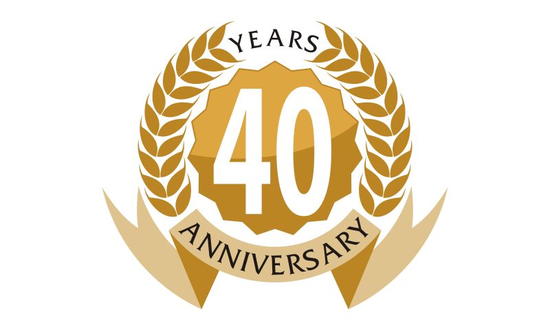 40周年纪念矢量符号标志设计