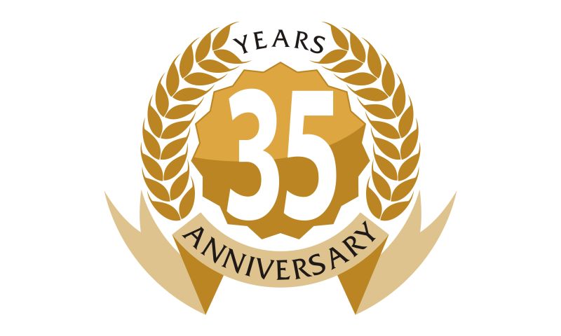 35周年纪念矢量符号标志设计