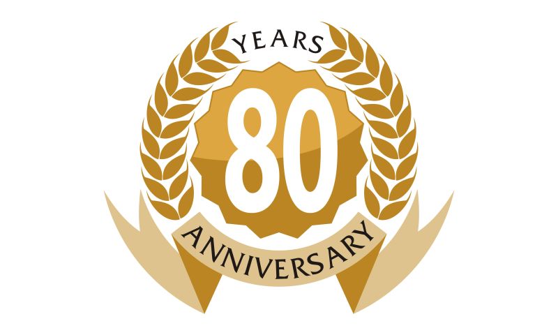 80周年纪念矢量符号标志设计