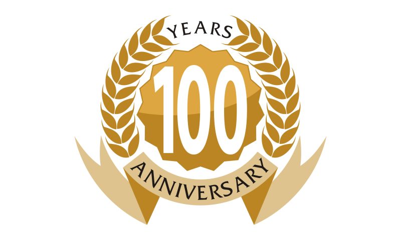 100周年纪念矢量符号标志设计