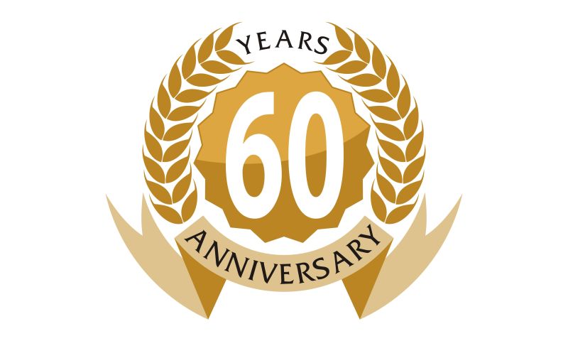 60周年纪念矢量符号标志设计