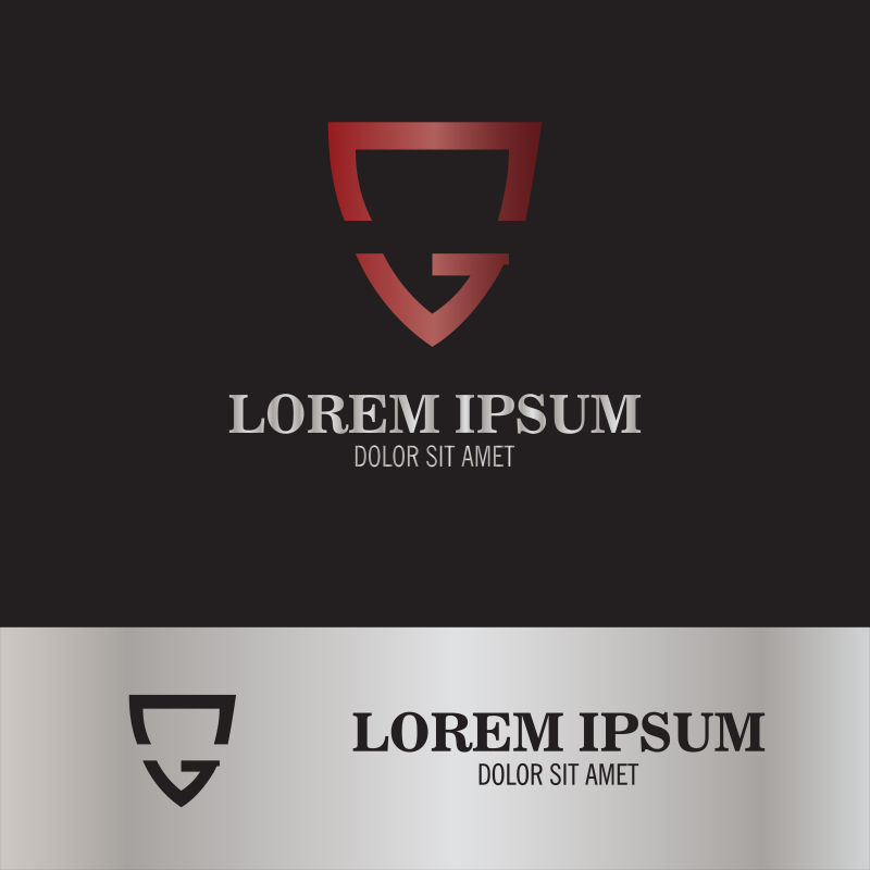 矢量抽象商务标志设计