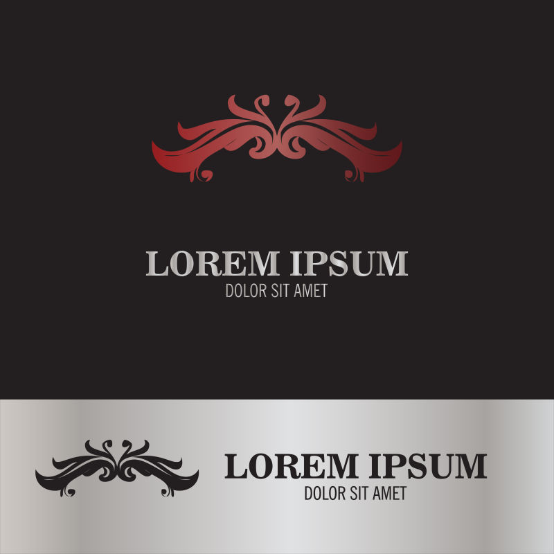 矢量抽象羽翼标志设计图