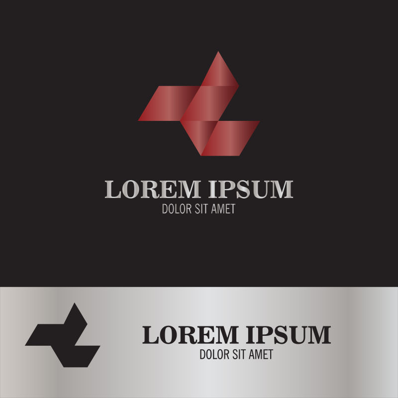 创意几何形状商务logo矢量设计