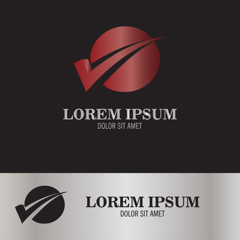 矢量红色商务标志设计图