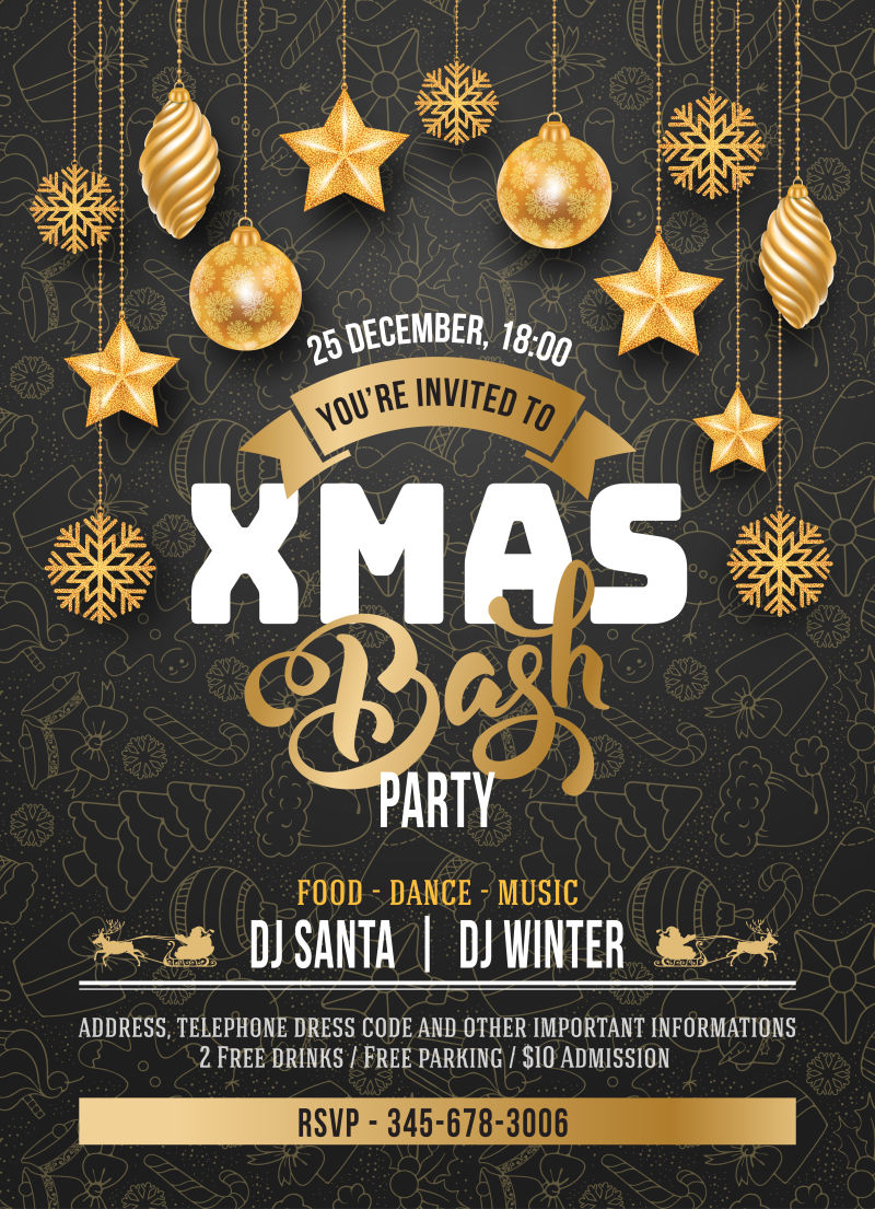 圣诞优雅奢华矢量设计