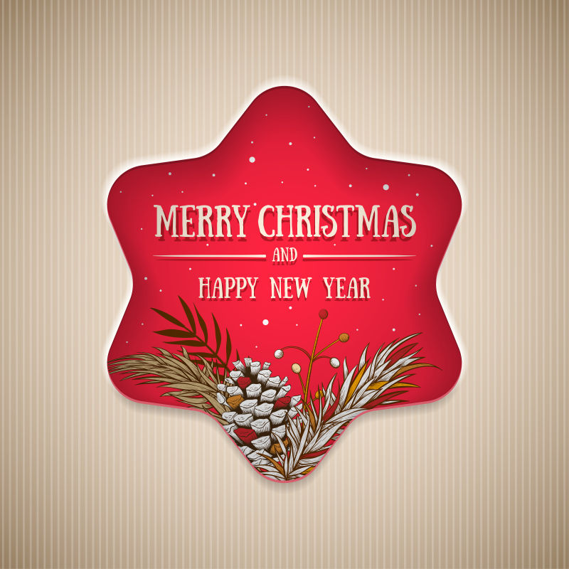 矢量星圣诞卡