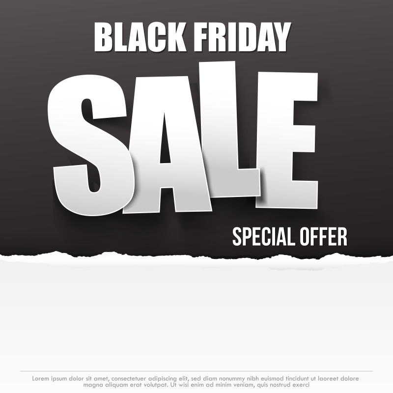 黑色矢量销售设计