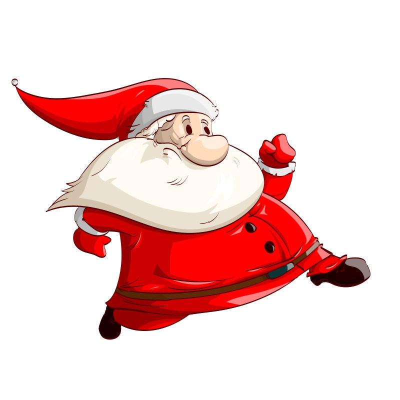 矢量设计运动的圣诞老人
