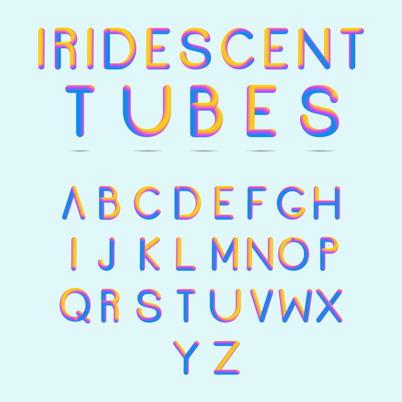 矢量多彩字母表