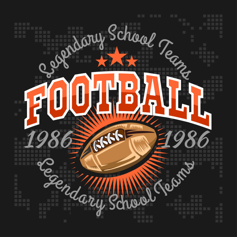 橄榄球运动图标矢量设计