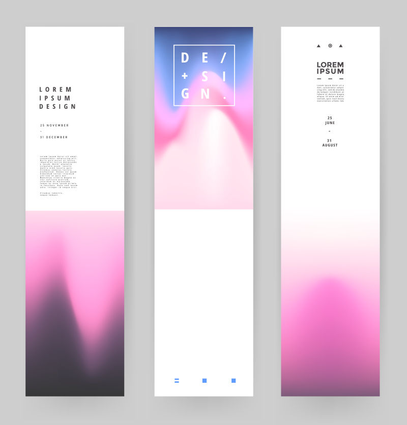 粉色文本矢量横幅设计