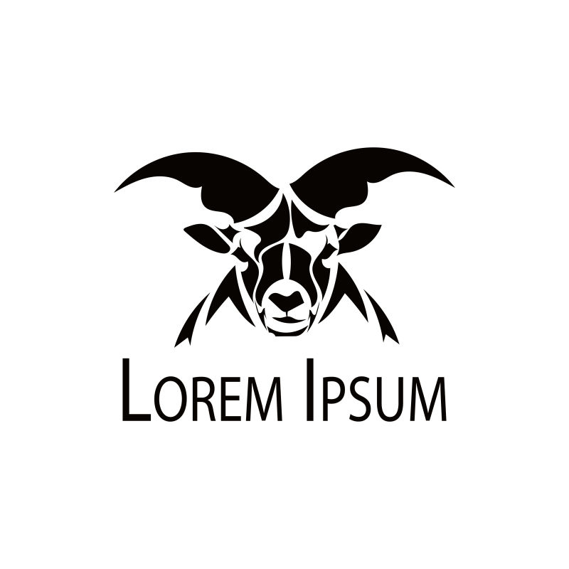 牛图标logo设计矢量