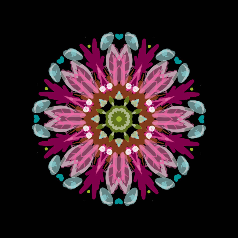 阿拉伯花纹装饰矢量图