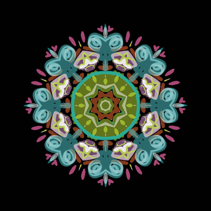 矢量花纹设计插图