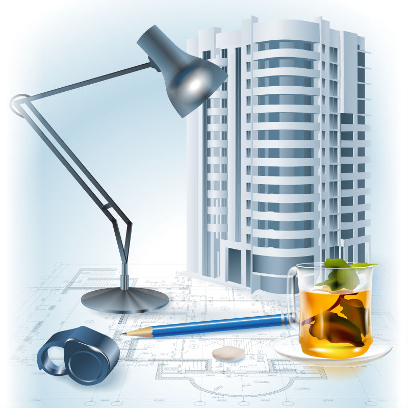 三维建筑图纸的设计矢量