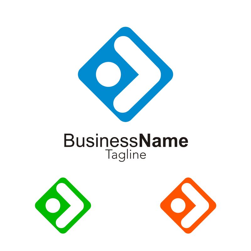 箭头图形logo设计矢量插图