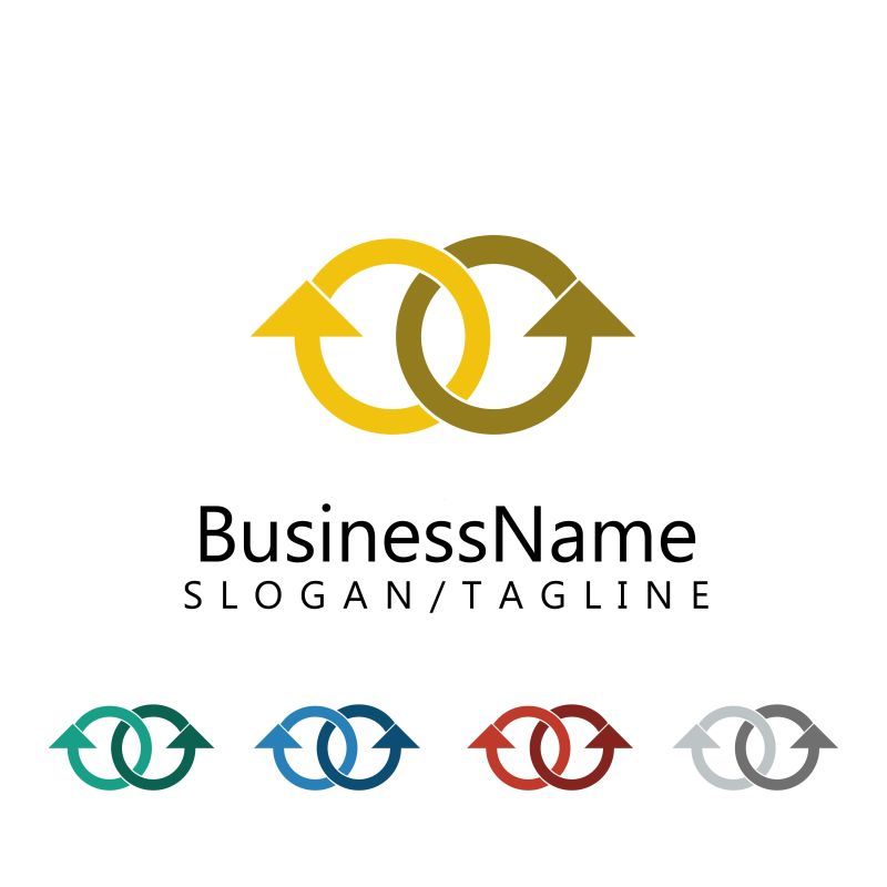 商业财务资金循环标志矢量设计