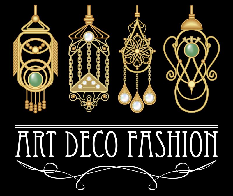 四个独特的矢量古代宝石