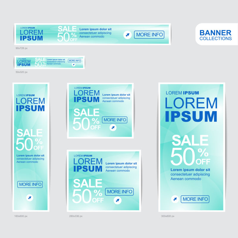 抽象矢量绿色销售折扣海报横幅设计