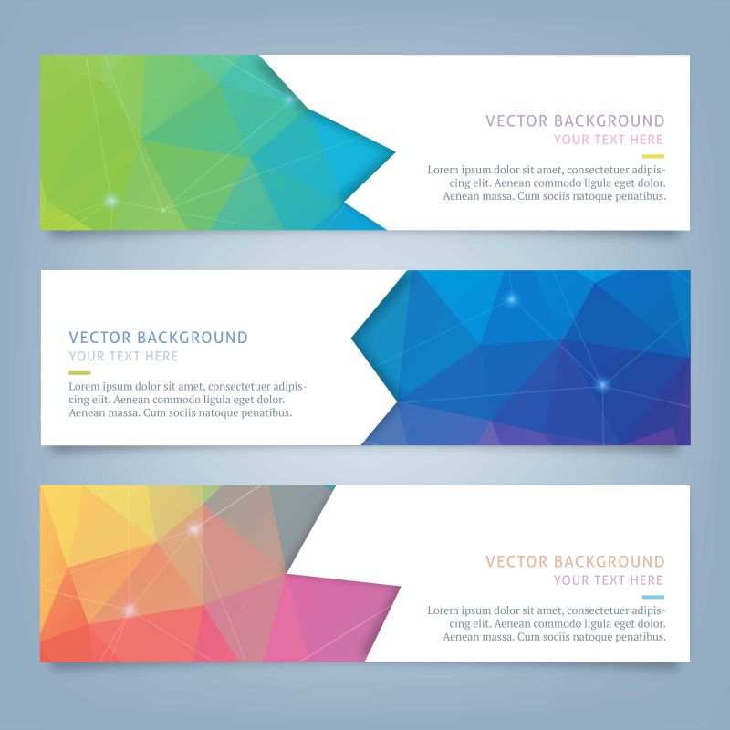 多边形腹板横幅矢量设计