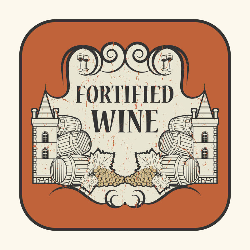 矢量插图葡萄酒