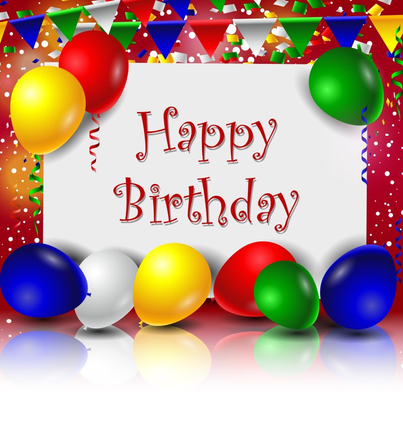 矢量的生日主题插图设计