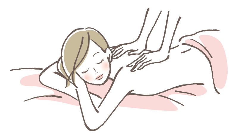 矢量美女在按摩