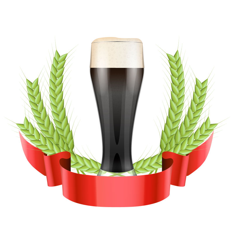 矢量经典黑啤的标签设计