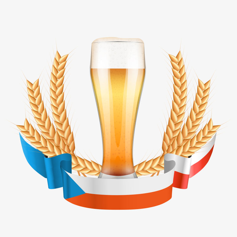 抽象矢量创意啤酒标签设计