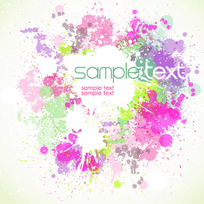 矢量彩色油漆污秽背景