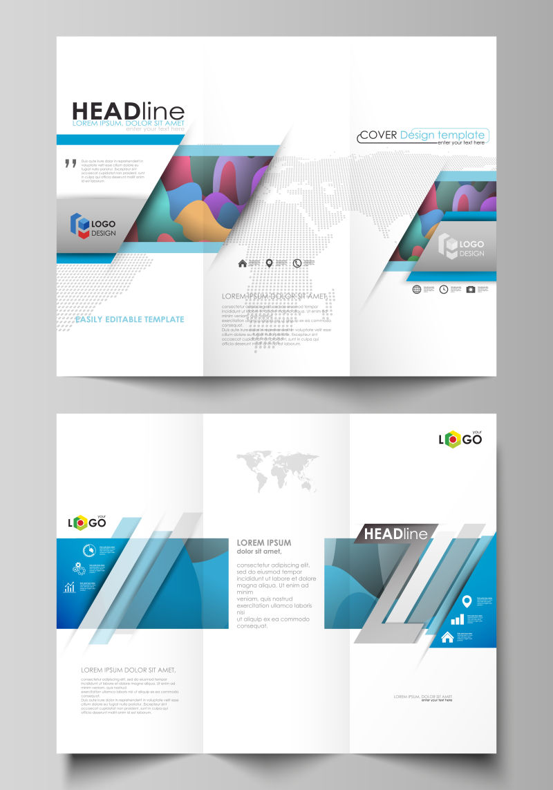 商业小册子矢量设计