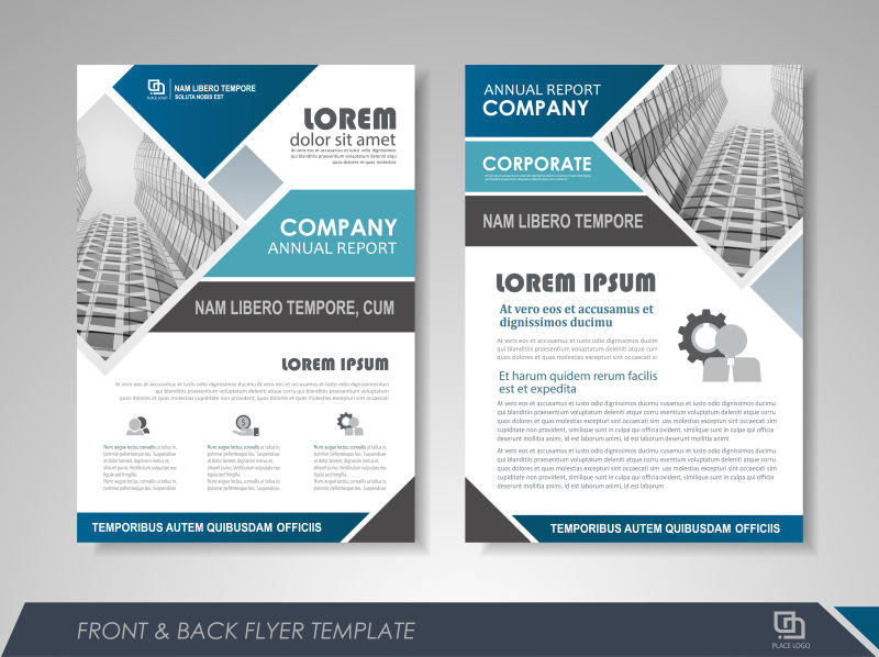 浅蓝商业设计矢量