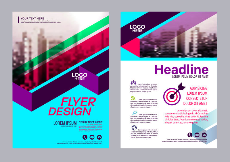 创意宣传传单矢量设计图