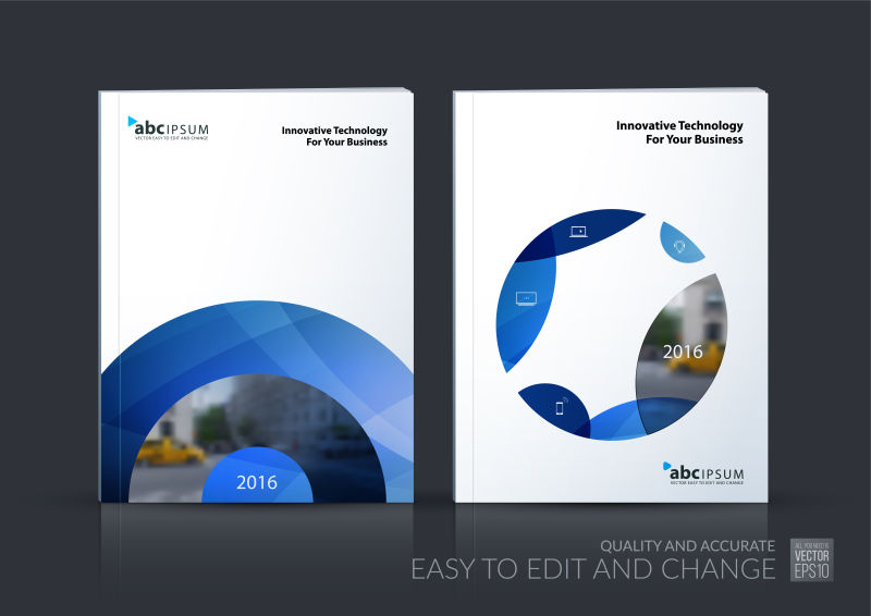 企业的年度报告书矢量设计